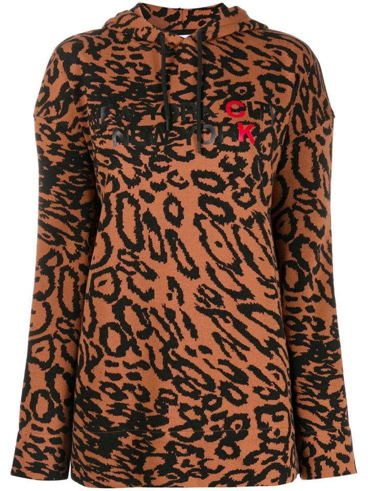 Calvin Klein New York Print Hoodie - Orange
