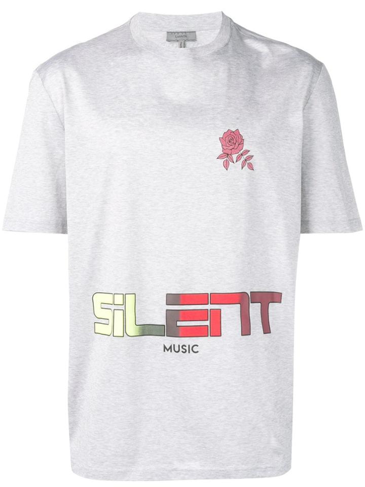 Lanvin Slogan Patch T-shirt - Grey