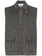 Ganni Checked Waistcoat - Grey