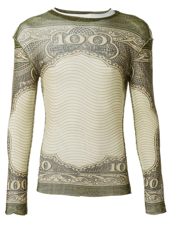 Jean Paul Gaultier Vintage Printed Slim Fit Top