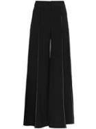 Marni Contrast-stitch Flared Trousers - Black