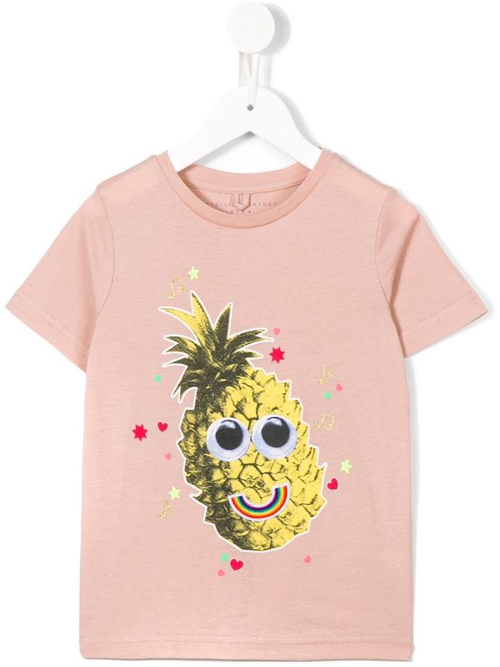 Stella Mccartney Kids Pineapple Print T-shirt, Kids Unisex, Size: 6 Yrs, Pink/purple, Cotton