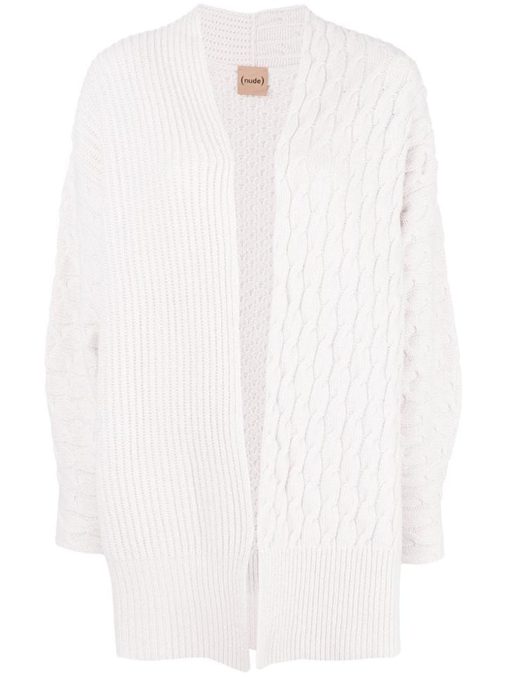 Nude Knitted Midi Cardigan - Nude & Neutrals