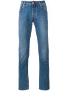Jacob Cohen Contrast Pocket Jeans, Men's, Size: 35, Blue, Cotton/spandex/elastane