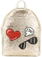 Love Moschino Glitter Patch Backpack - Metallic