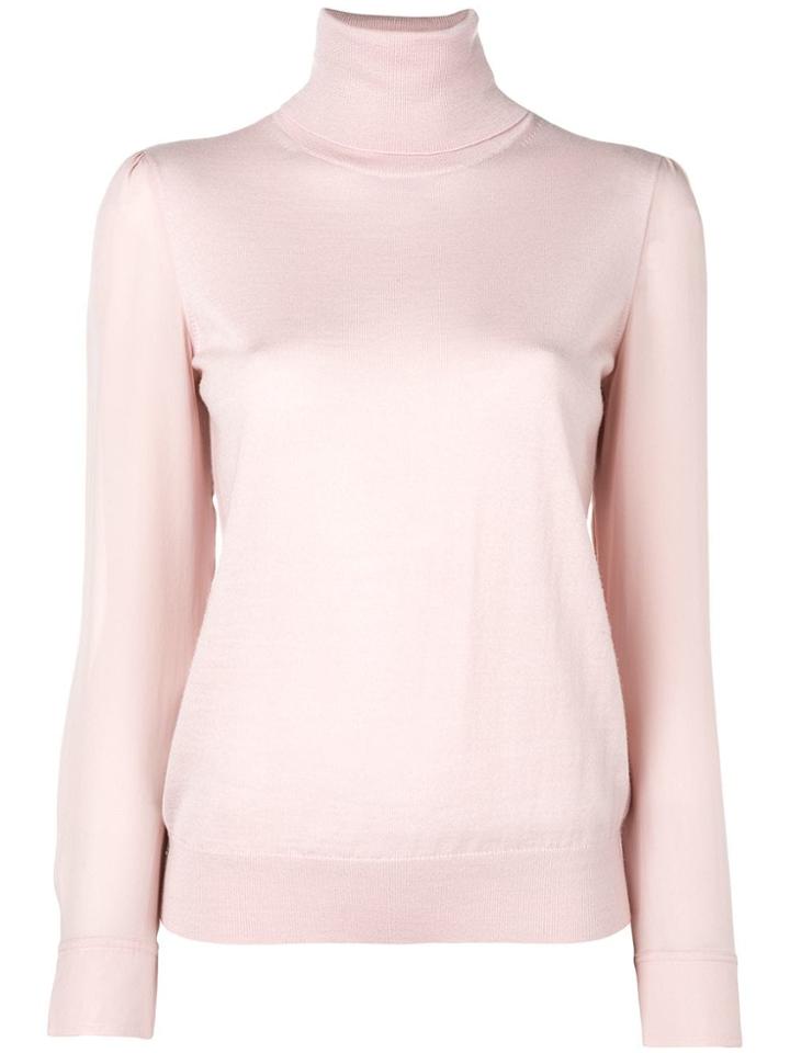 Tory Burch Turtle Neck Jumper - Pink & Purple