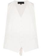 Ann Demeulemeester Short-sleeved Cotton Button-down Waistcoat Shirt -