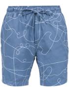 Egrey Printed Shorts - Blue