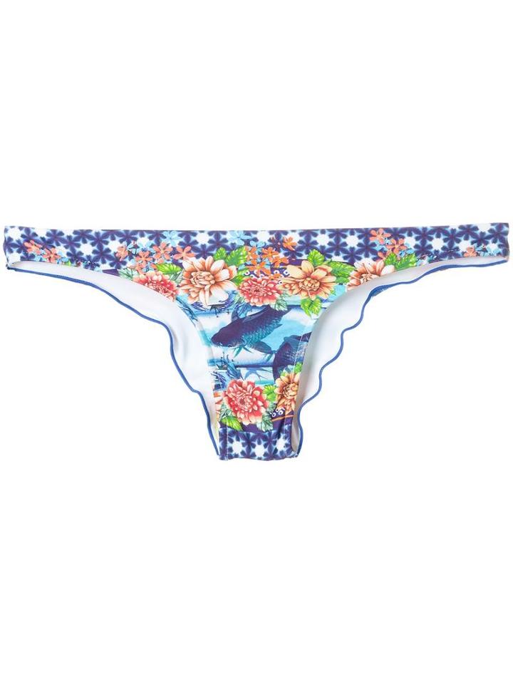 Blue Man Printed Bikini Bottom, Women's, Size: Medium, Lyocell