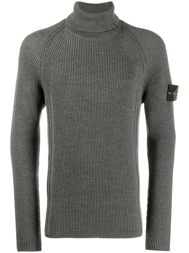 Stone Island Turtleneck Sweatshirt - Grey