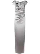 Talbot Runhof 'kortney' Dress, Women's, Size: 34, Grey, Acetate/polyamide/spandex/elastane/polyester