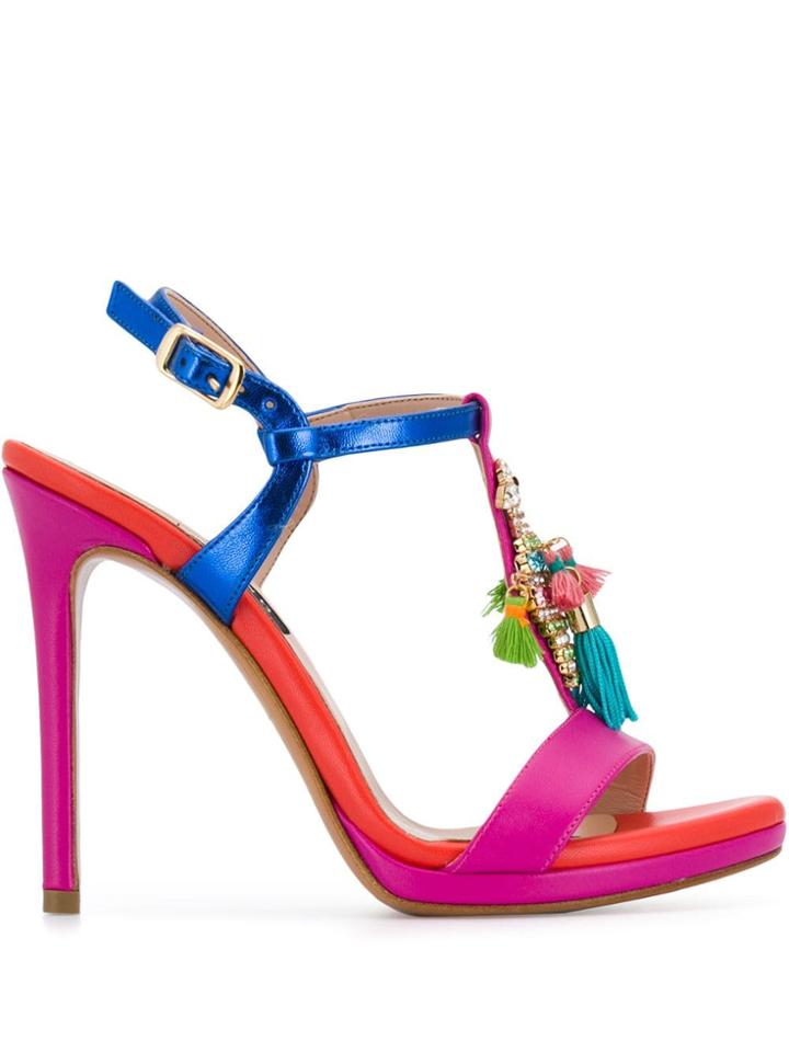 Albano Embellished Sandals - Pink