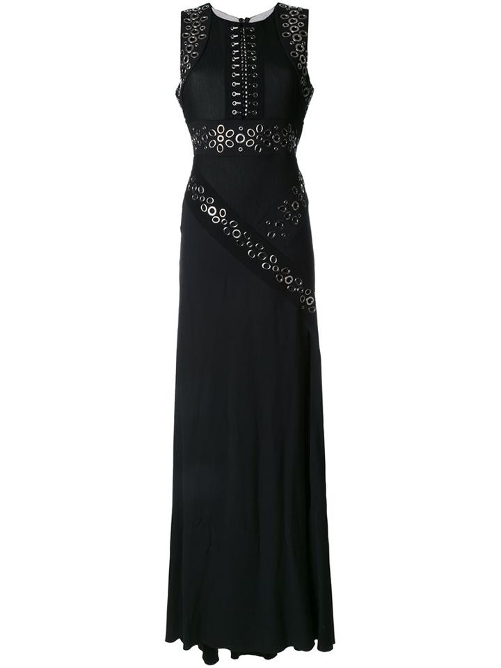 Antonio Berardi Side Slit Gown, Women's, Size: 46, Black, Rayon