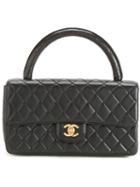 Chanel Vintage Cc Quilted Hand Bag, Women's, Black