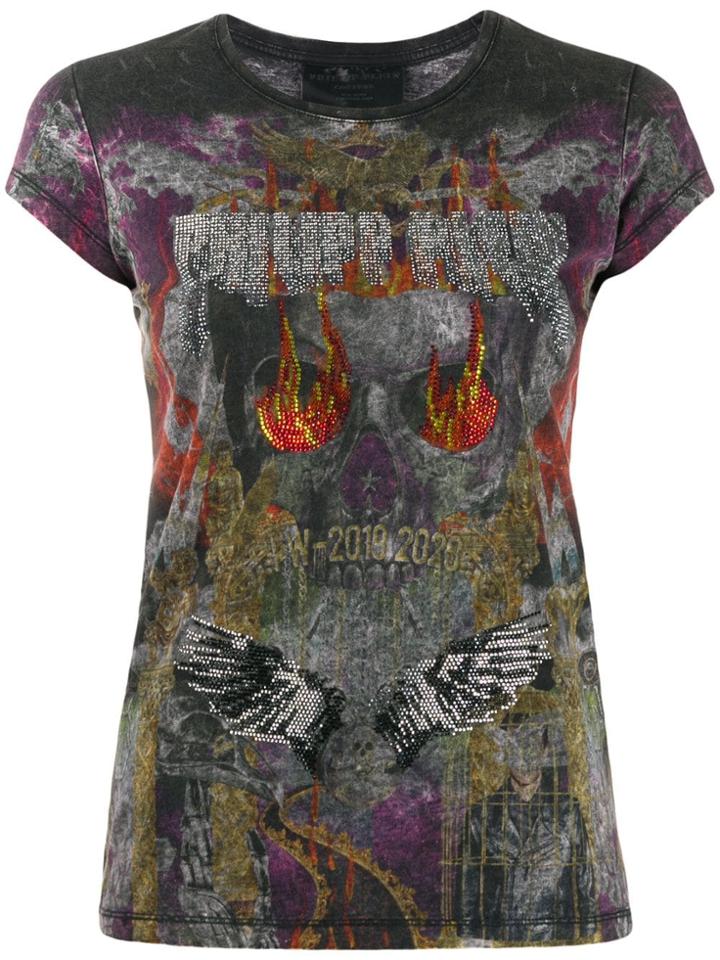 Philipp Plein Rhinestone Embellished T-shirt - Grey