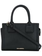 Karl Lagerfeld - Small Logo Tote - Women - Cotton/leather - One Size, Black, Cotton/leather
