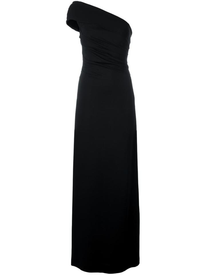 Dsquared2 One Shoulder Fitted Dress, Women's, Size: 44, Black, Viscose/spandex/elastane/polyester