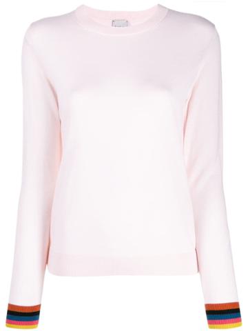 Paul Smith Multicolour Cuff Knit Jumper - Pink