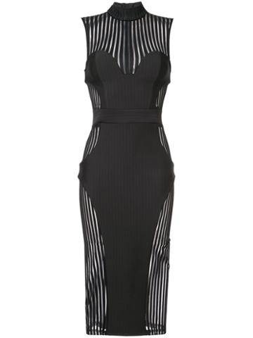 Zhivago - Sheer Panel Fitted Dress - Women - Polyester/spandex/elastane - M, Black, Polyester/spandex/elastane