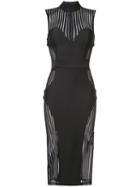 Zhivago - Sheer Panel Fitted Dress - Women - Polyester/spandex/elastane - M, Black, Polyester/spandex/elastane