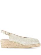 Castañer Dosalia Peep Toe Sandals - Gold