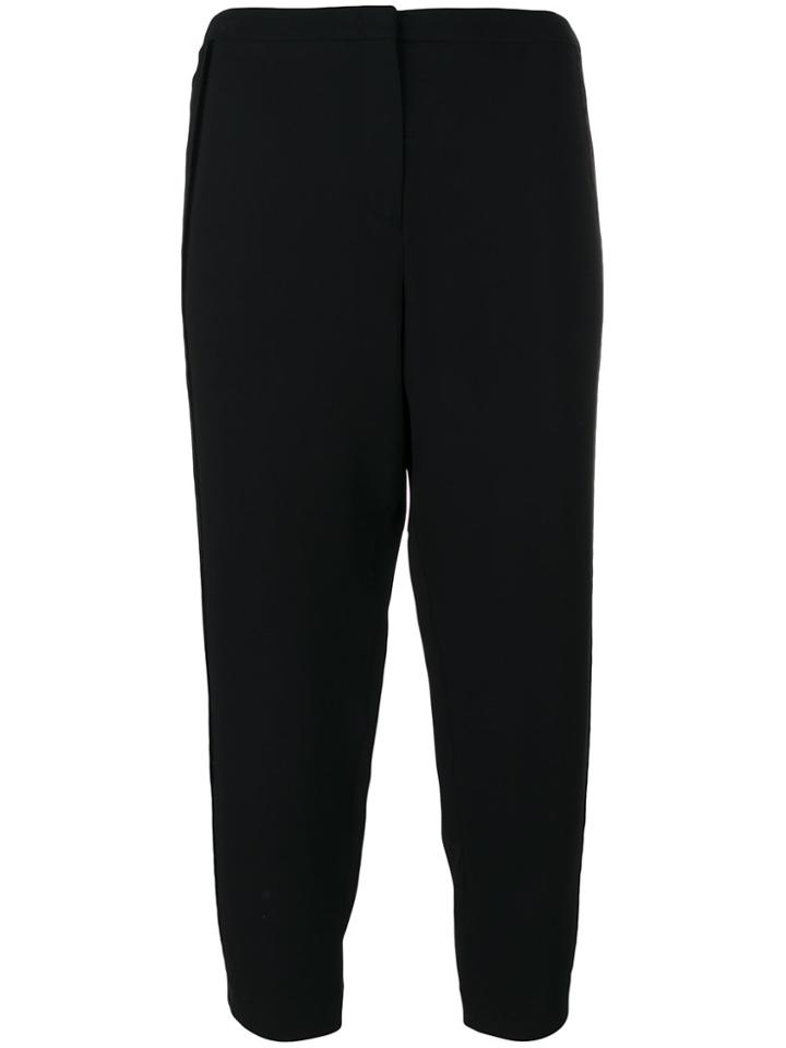 No21 Side Stripe Cropped Trousers - Black