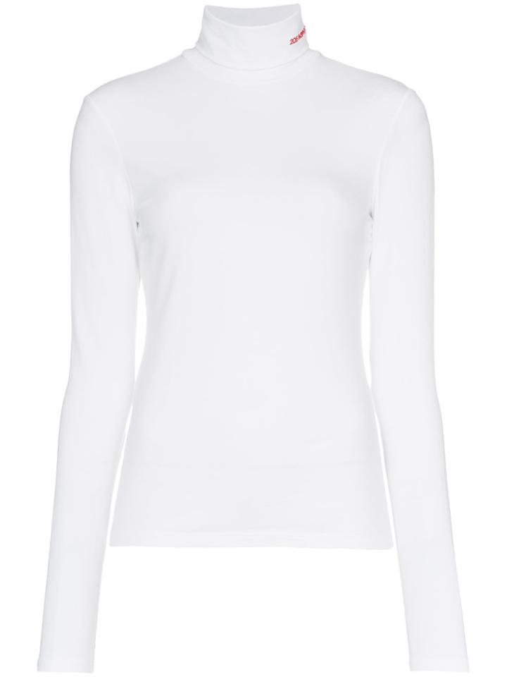 Calvin Klein 205w39nyc Logo Detail Turtleneck - White