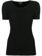 Emporio Armani Ribbed Stretch T-shirt - Black