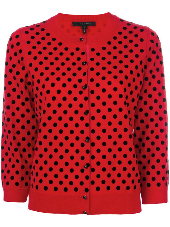 Marc Jacobs Polka Dot Cardigan - Red