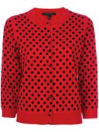 Marc Jacobs Polka Dot Cardigan - Red