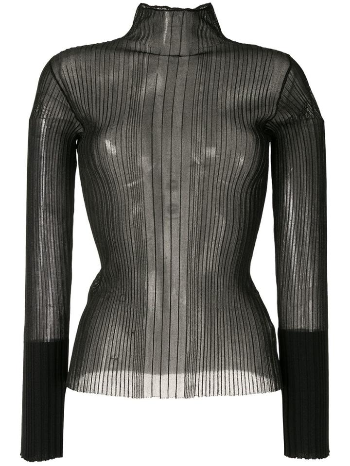 Dion Lee Opacity Pleat Top - Black