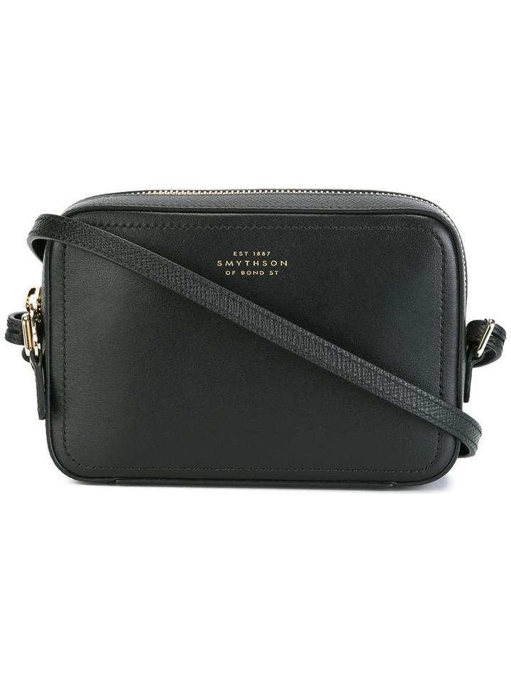 Smythson Camera Crossbody Bag, Women's, Black