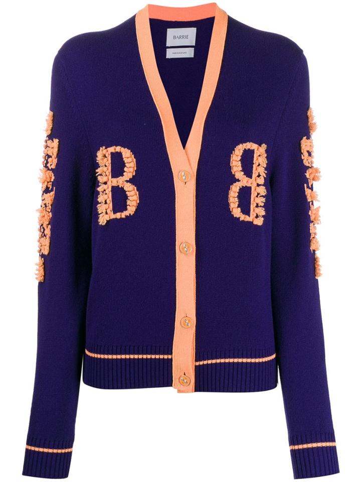 Barrie Tassel Trim Cardigan - Purple