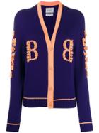 Barrie Tassel Trim Cardigan - Purple
