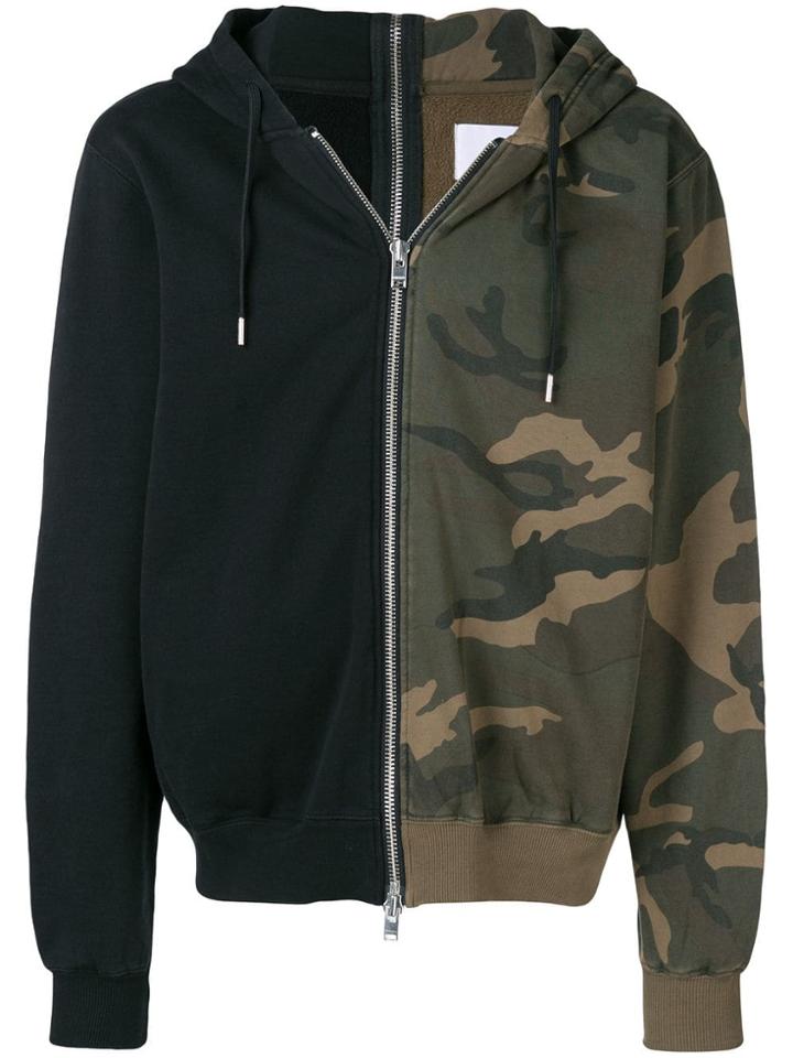 Stampd Colourblock Camouflage Hoodie - Black