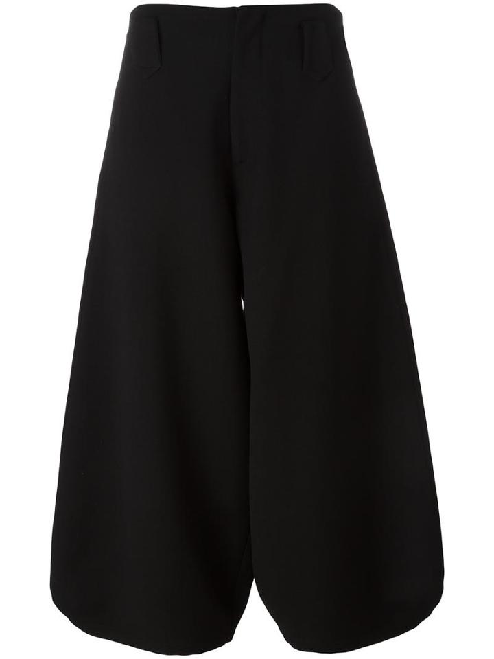 Société Anonyme 'bunka' Cropped Wide Leg Trousers, Women's, Size: 44, Black, Wool