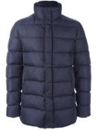 Herno Zip Up Padded Jacket, Men's, Size: 52, Blue, Polyamide/viscose/feather Down