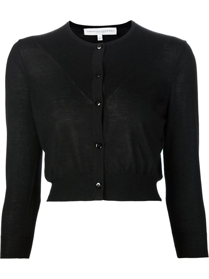 Carolina Herrera Fine Knit Cardigan, Women's, Size: Xs, Black, Silk/cashmere