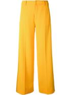 Le Ciel Bleu Truck Wide Pants, Women's, Size: 34, Yellow/orange, Cotton/acetate