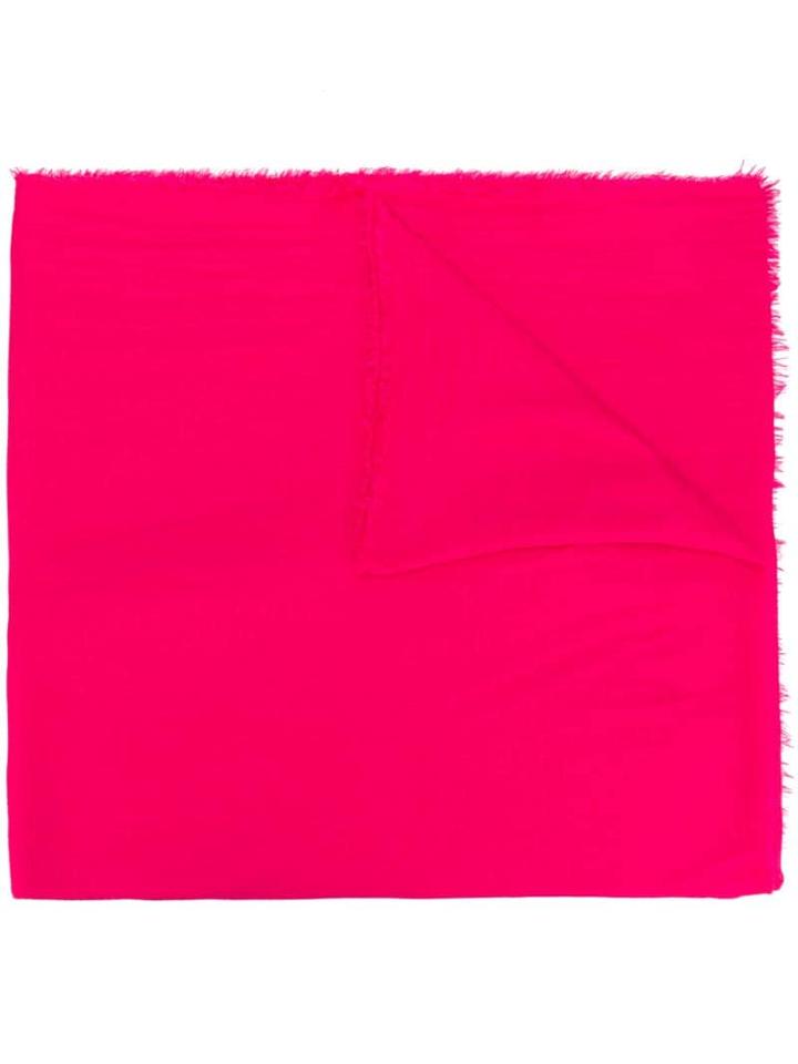 Faliero Sarti Frayed Wrinkled-effect Scarf - Pink