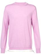 Sacai Crew Neck Pull Over - Pink & Purple