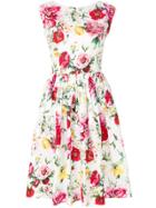 Dolce & Gabbana Sleeveless Floral Dress - White