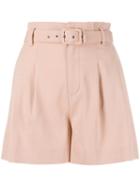 Red Valentino Belted Shorts - Pink