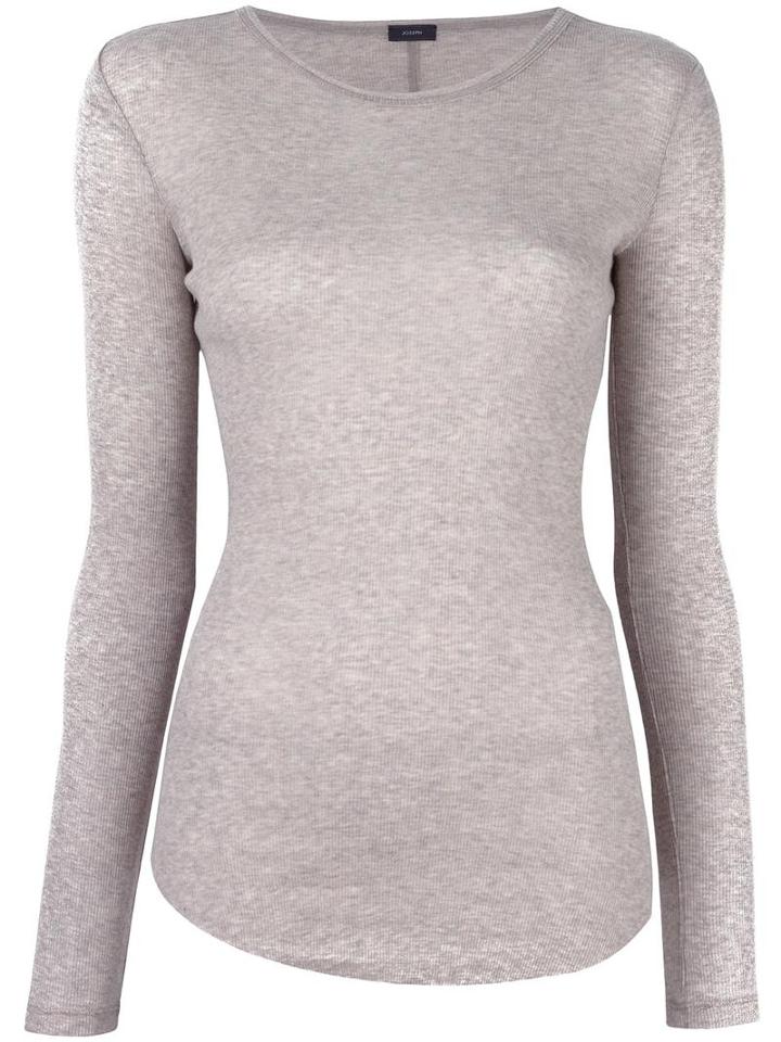 Joseph Round Neck Jumper, Women's, Size: Xl, Grey, Cotton/cashmere
