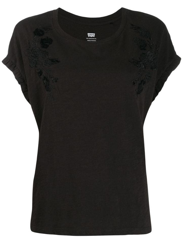 Levi's Flower Embroidered T-shirt - Black