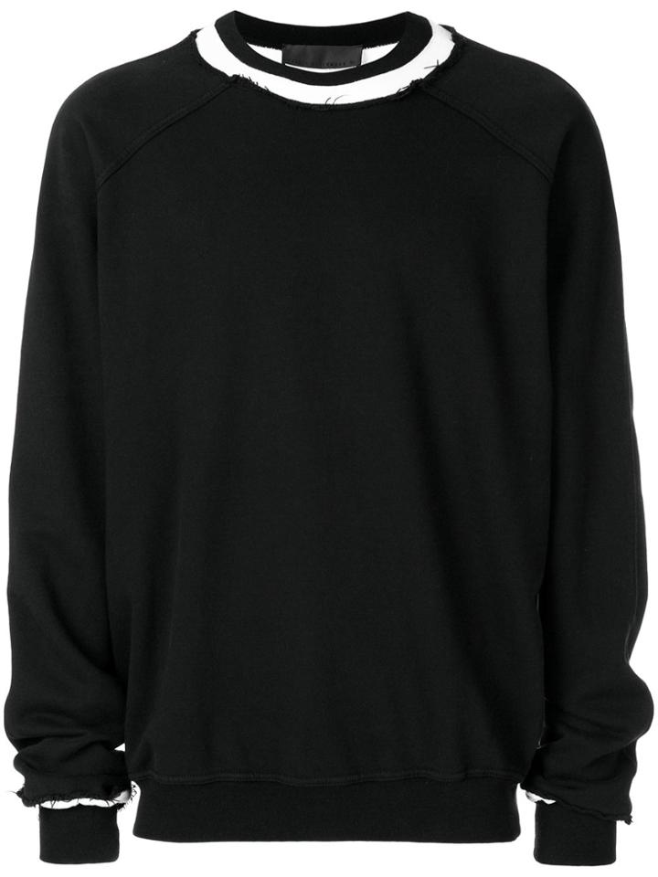 Haider Ackermann Striped Collar Jumper - Black