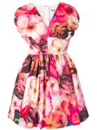 Msgm Printed A-line Dress - Pink
