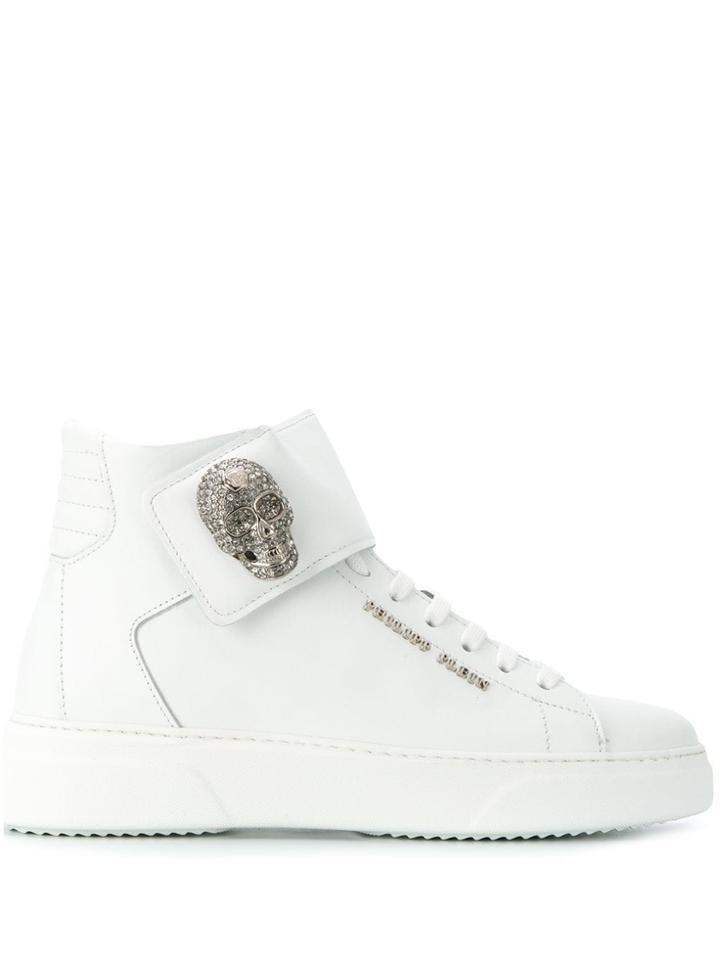 Philipp Plein Skull High-top Sneakers - White