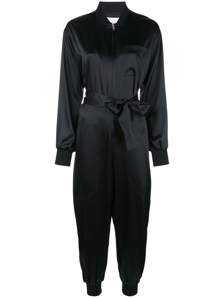 Fleur Du Mal Satin Shine Jumpsuit - Black