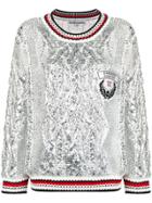 Ermanno Scervino Oversized Metallic Jumper - Silver